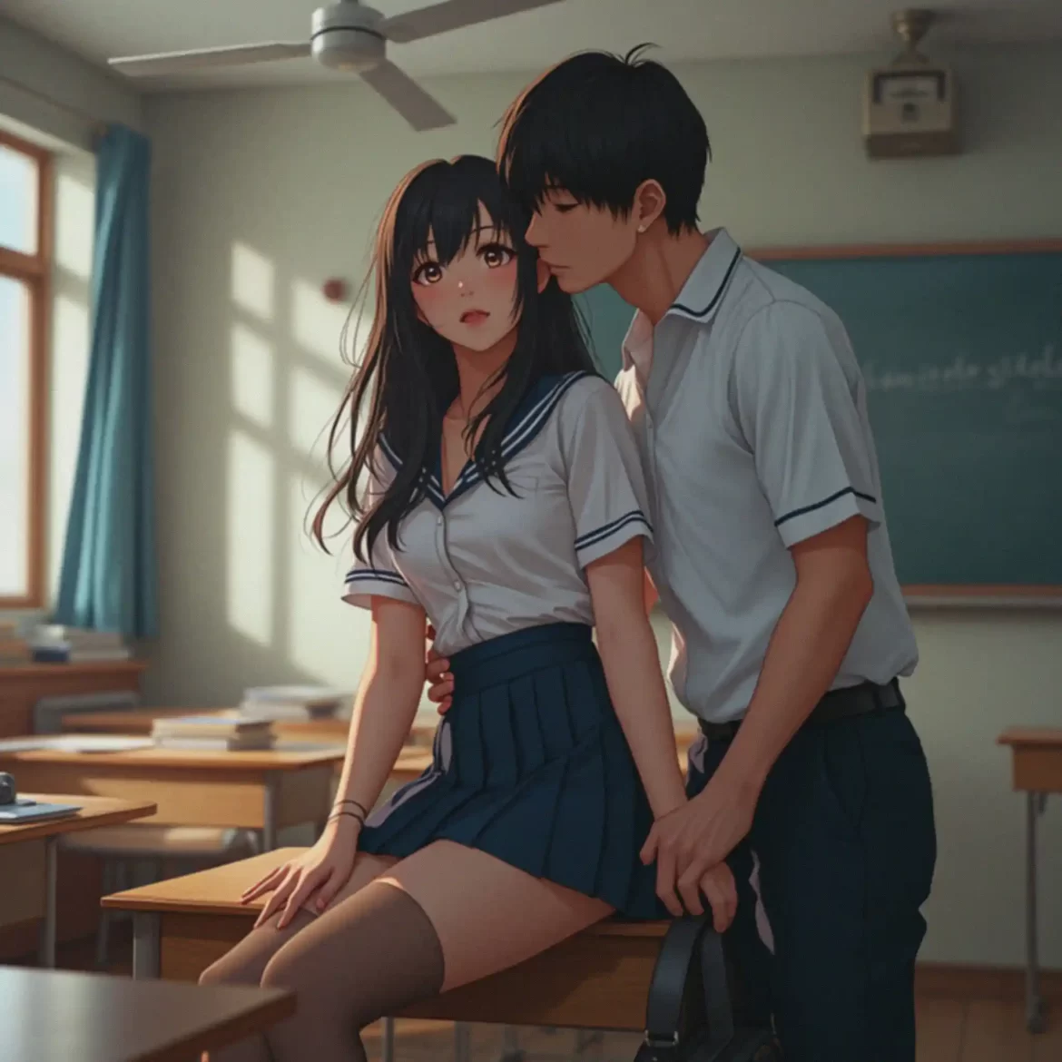 แอบจัดนักเรียนสาวสุดร่านบนโต๊ะเรียน – เสียวจัดจนโต๊ะสะเทือน