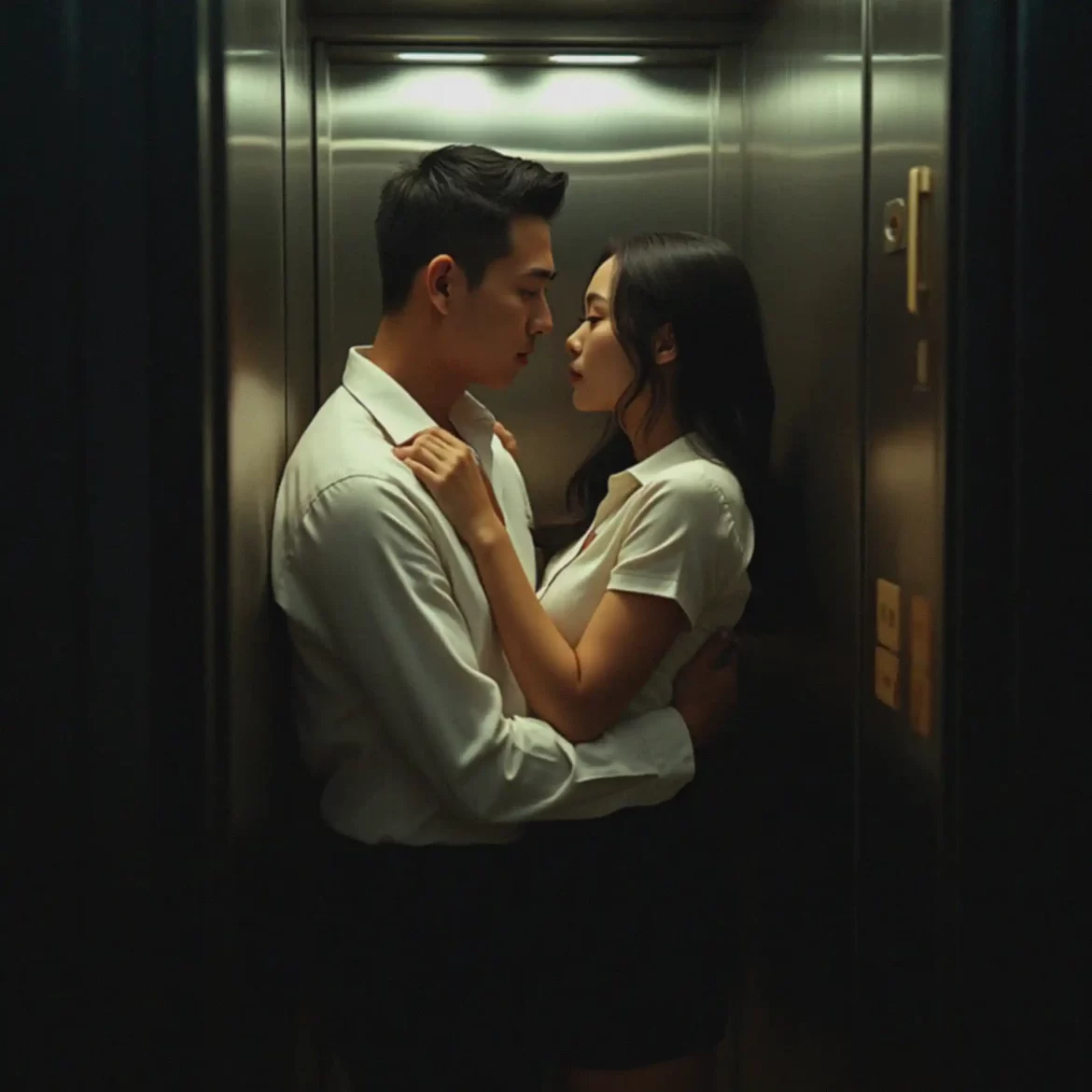 หัวหน้ากับเลขาในลิฟต์ที่ติดค้าง